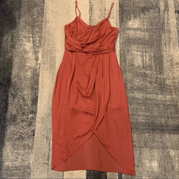 Ever New Spaghetti strapped Rose Rust dress size 10 - Picture 1 of 4